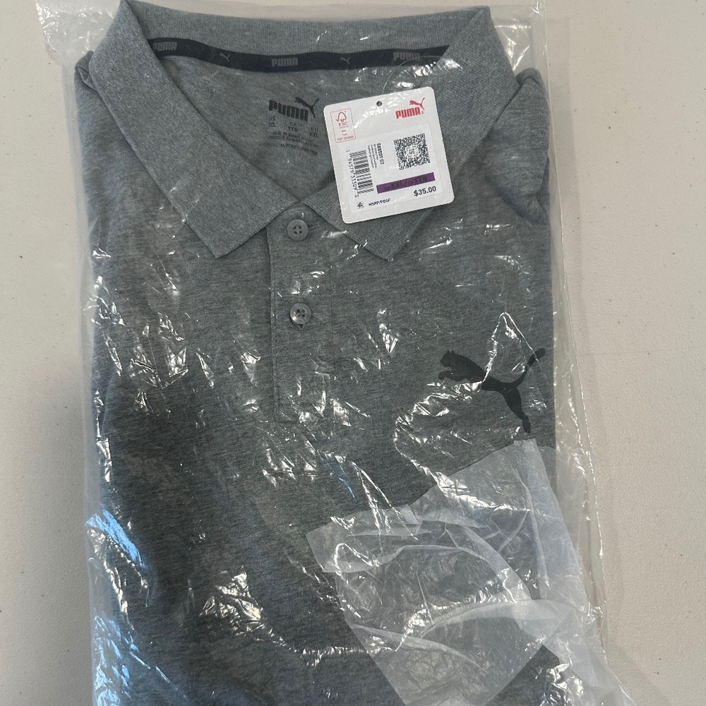 PUMA Essentials Men's Jersey Polo Gray Size XXL NWT